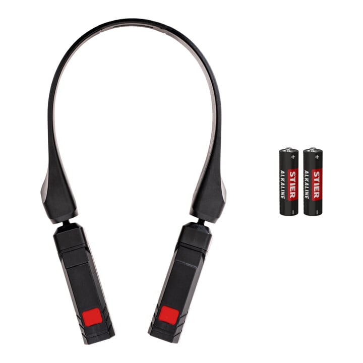 STIER Nackenlampe, 120 °, 2 x 120 Lumen, 2 x AA