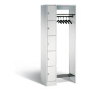 STIER Offene Garderobe mit 5 Schließfächern 1950x1430x480mm-1