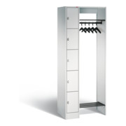 STIER Offene Garderobe mit 5 Schließfächern 1950x1430x480mm-1