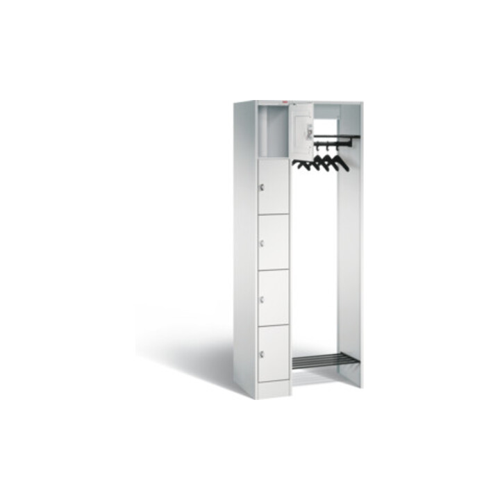 STIER Offene Garderobe mit 5 Schließfächern 1950x1430x480mm
