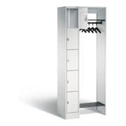 STIER Offene Garderobe mit 5 Schließfächern 1950x1430x480mm-2