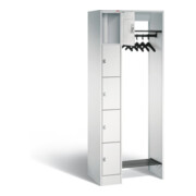 STIER Offene Garderobe mit 5 Schließfächern 1950x1430x480mm-4