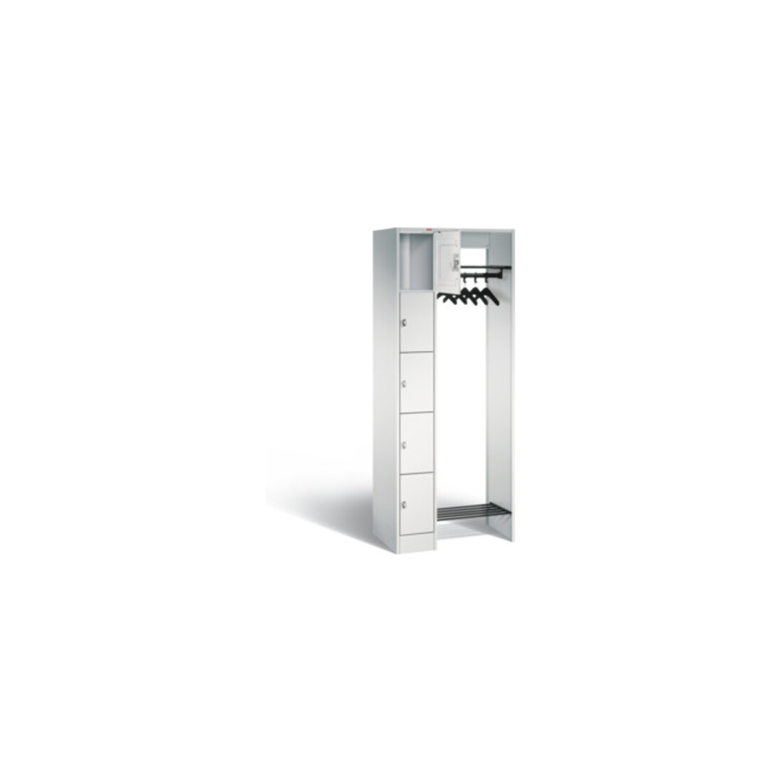 STIER Offene Garderobe mit 5 Schließfächern 1950x1430x480mm