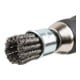 STIER Pinselkopfbürste Ø 29 mm, Schaft-Ø 6,35 mm, 0,5 mm, gezopft, Stahl