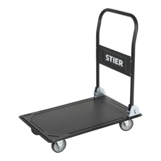 STIER platformwagen inklapbaar draagvermogen 150 kg platform 735x470 mm