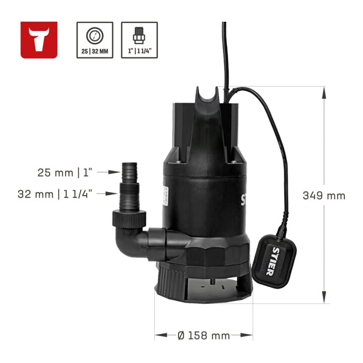 STIER Pompe submersible pour eaux usées SSTW-400