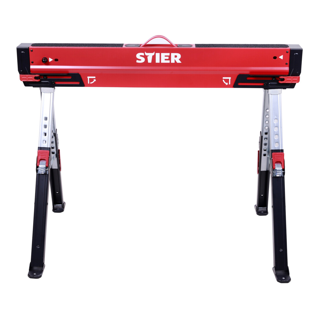STIER Premium Klapp-Sägebock höhenverstellbar mit Spannmodul 590 kg (Single)