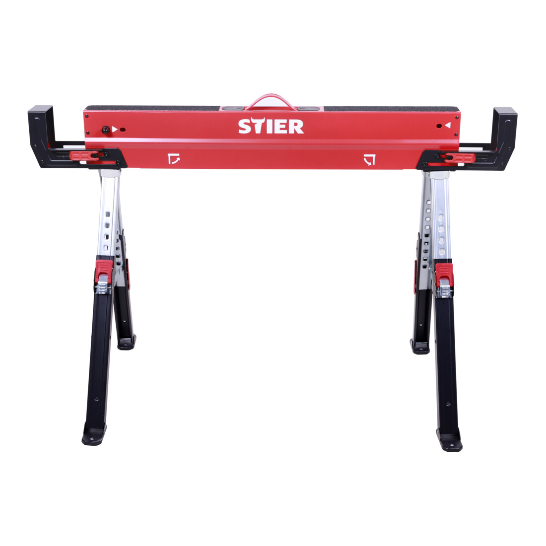 STIER Premium Klapp-Sägebock höhenverstellbar mit Spannmodul 590 kg (Single)