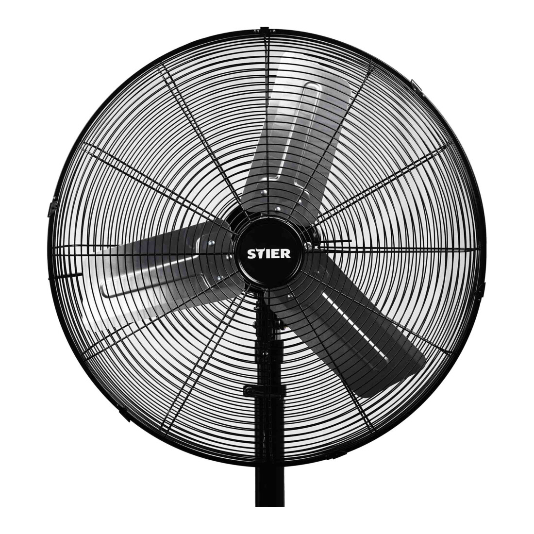 STIER Premium Metall-Standventilator mit 90° Oszillation, 260 W