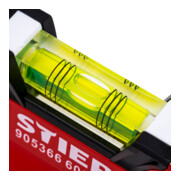 STIER Premium Wasserwaage mit Magnet und drei Libellen 600 mm ±0,5 mm/m-4