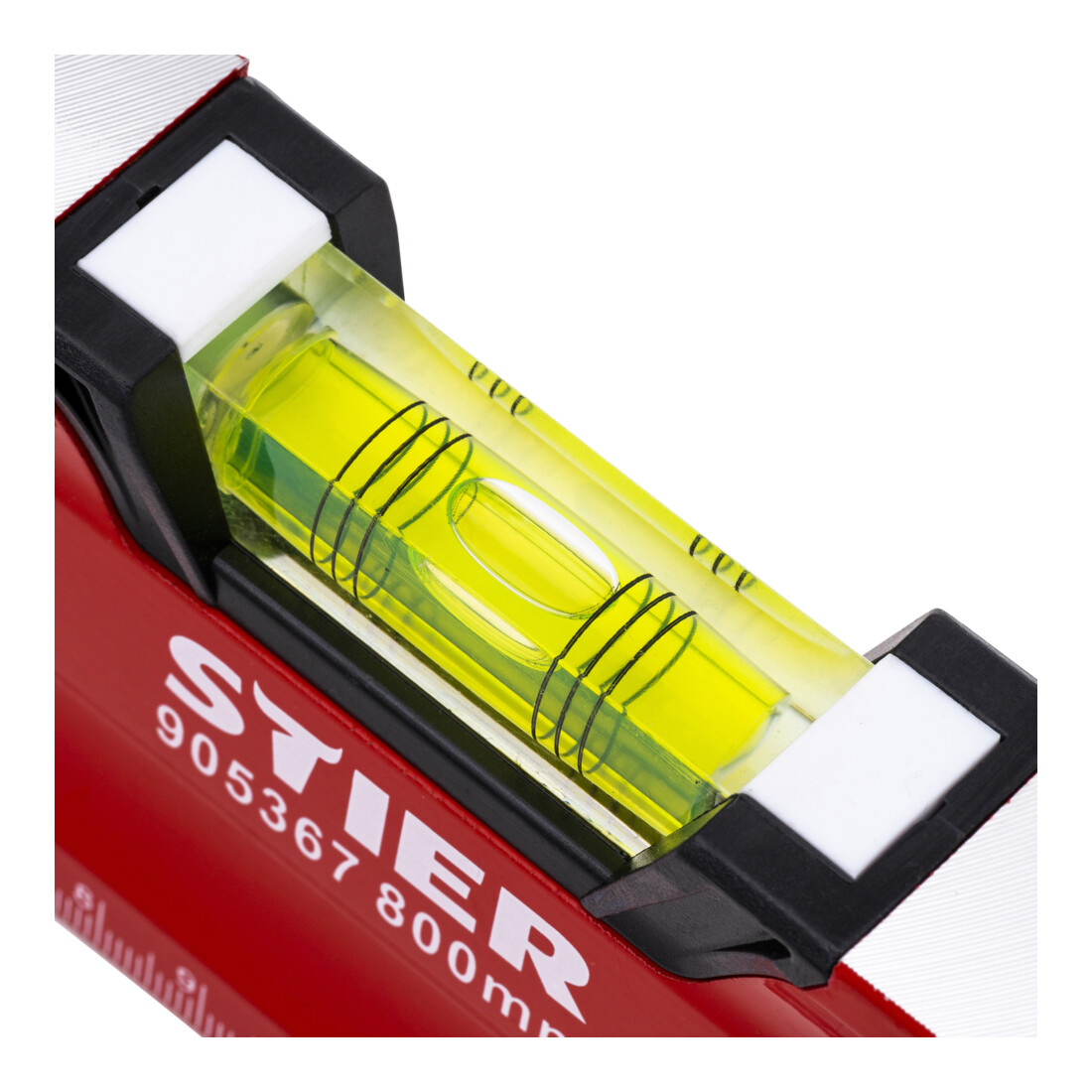 STIER Premium Wasserwaage mit Magnet und drei Libellen