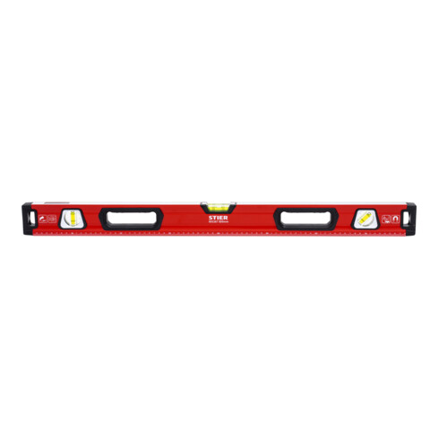 STIER Premium Wasserwaage mit Magnet und drei Libellen 800 mm ±0,5 mm/m