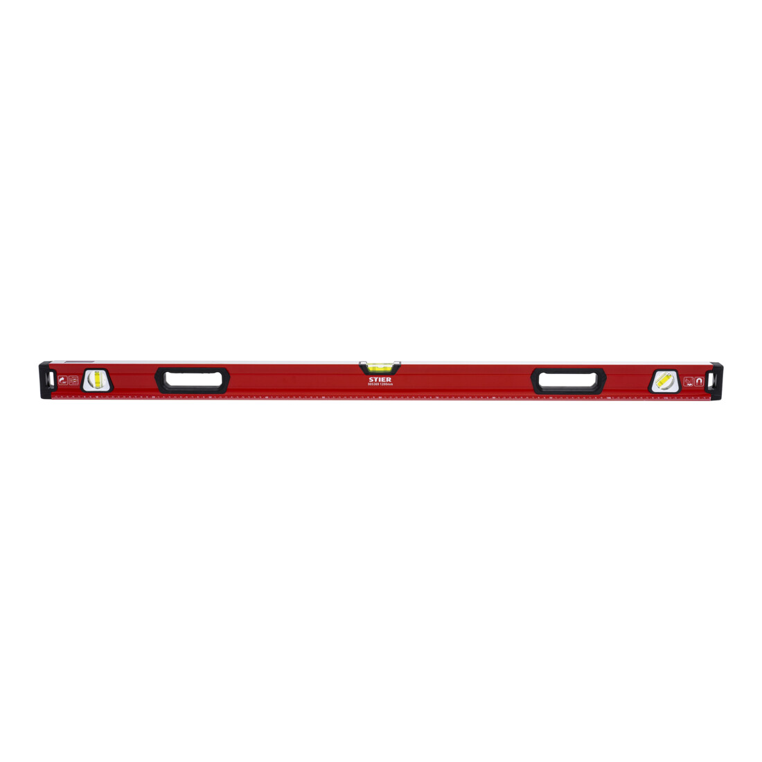 STIER Premium waterpas met magneet en drie libellen 1200 mm ±0,5 mm/m