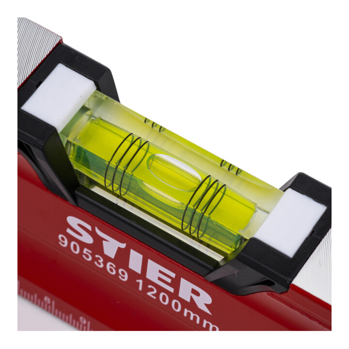 STIER Premium waterpas met magneet en drie libellen 1200 mm ±0,5 mm/m