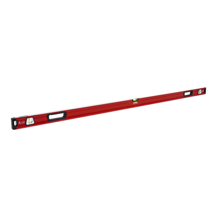 STIER Premium waterpas met magneet en drie libellen 1800 mm ±0,5 mm/m
