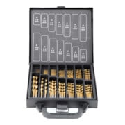 STIER Professional Metall Bohrerset HSS(M2)-G+Tin im Metallkoffer, 99-teilig