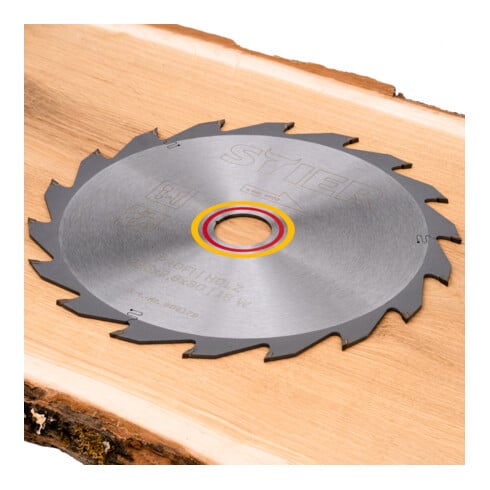 STIER professioneel cirkelzaagblad hout 225x2,6x30 18 W 28° spaanhoek