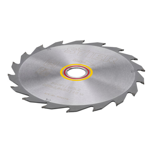 STIER professioneel cirkelzaagblad hout 225x2,6x30 18 W 28° spaanhoek