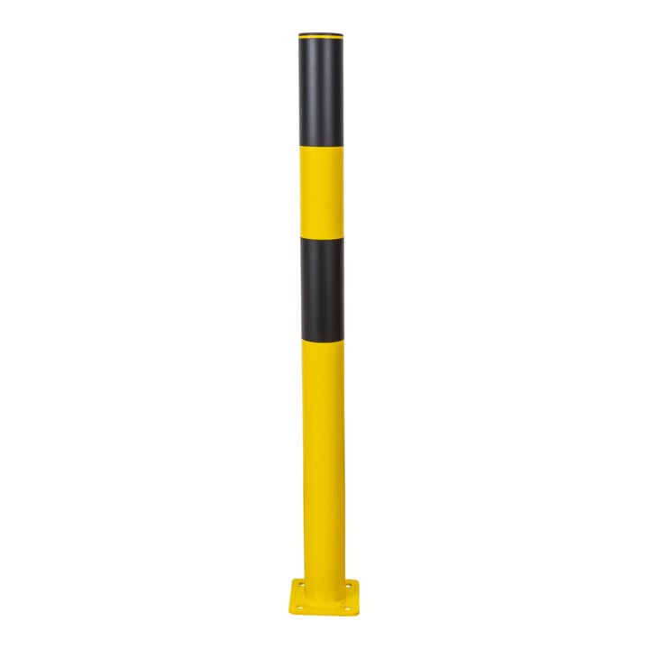 Set STIER Parkbügel umlegbar mit Zylinderschloss HxBxT 512x775x190mm + Rammschutz-Poller Ø 90 mm x 1200 mm inkl. Montage-Set