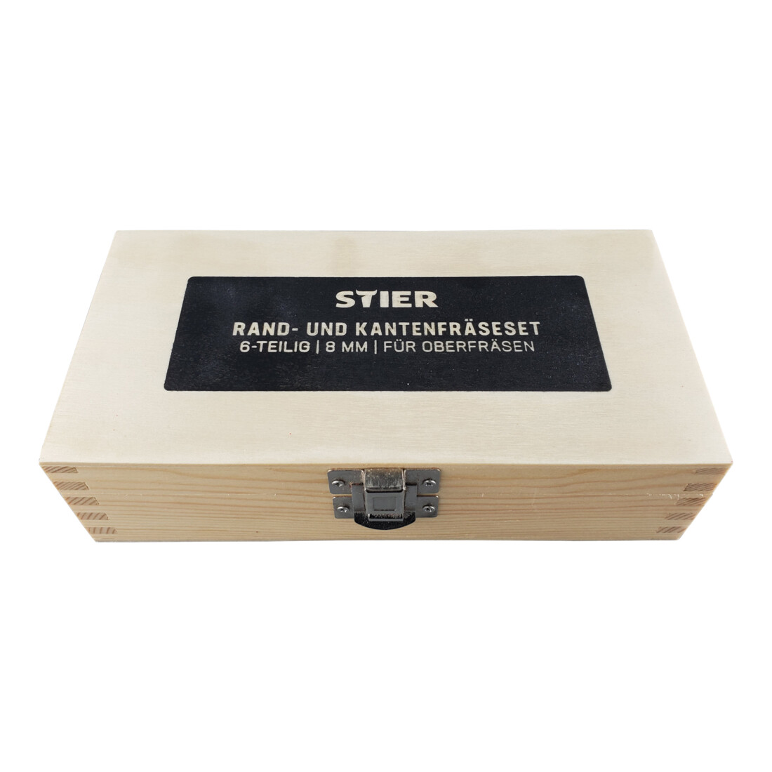 STIER rand- en kantfreesset 6-delig 8 mm voor bovenfrezen