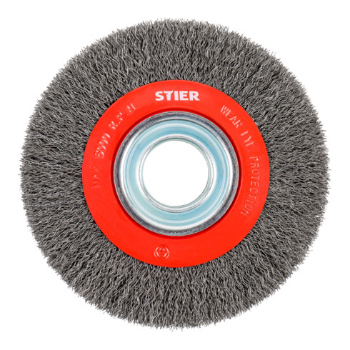 STIER Rundbürste, 0,35 mm, gewellt, Stahl