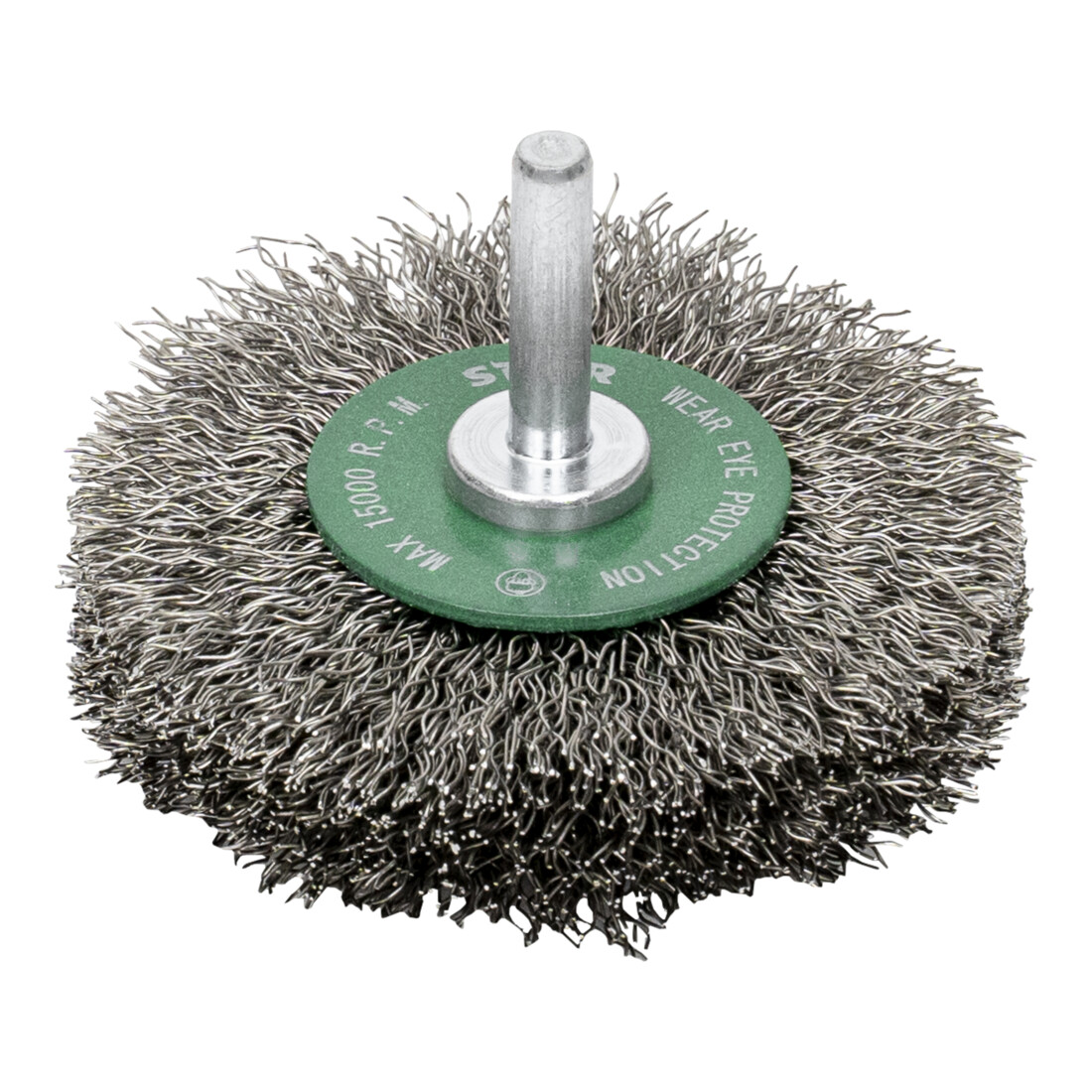 STIER Rundbürste, Schaft-Ø 6 mm, 0,3 mm, gewellt, Edelstahl