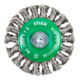 STIER Rundbürste Ø 75 mm, Schaft-Ø 6 mm, 0,5 mm, gezopft, Edelstahl V2A-4