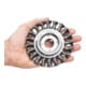 STIER Rundbürste Ø 115 mm, Bohrungs-Ø 22,2 mm, 0,5 mm, gezopft, Stahl, Nutzhöhe 24 mm