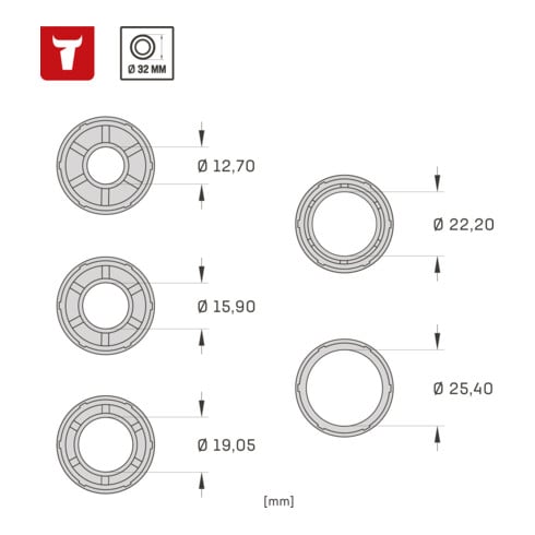 STIER Rundbürste Ø 200 mm, Bohrungs-Ø 32 mm, 0,35 mm, gewellt, Stahl