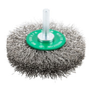 STIER Rundbürste, Schaft-Ø 6 mm, 0,3 mm, gewellt, Edelstahl