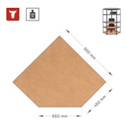 STIER Scaffale angolare con ripiani a innesto carico ripiano 250 kg alt.xlargh.xprof. 1800x900x450 mm-5