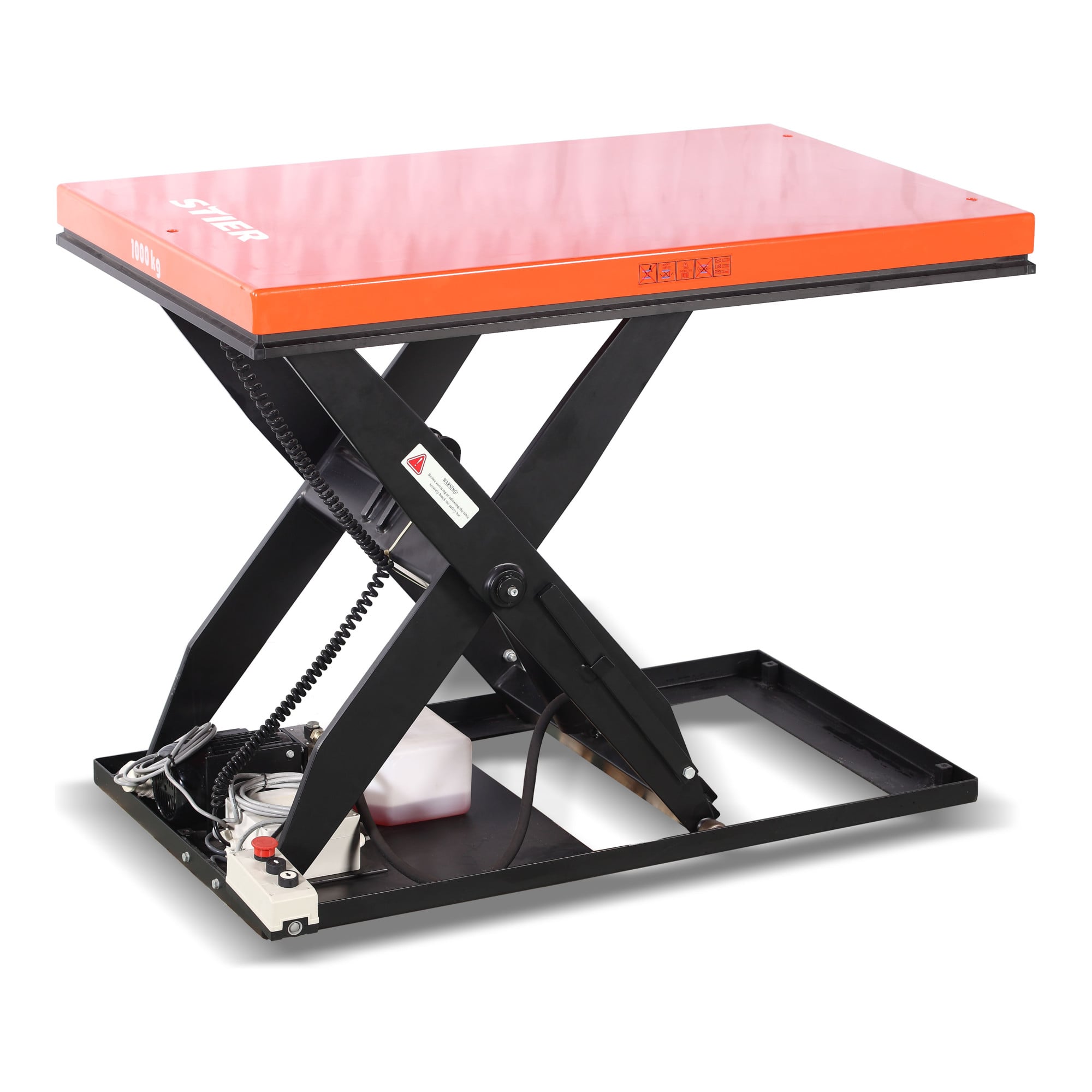 STIER Scheren-Hubtisch Tragkraft 3000kg Plattform 1300x800mm