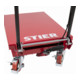 STIER Scheren-Hubtischwagen 150kg Traglast mit klappbarem Bügel-4