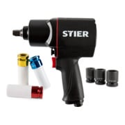STIER Schlagschrauber-Satz 17-BBS, mit 1/2'' Antrieb, 8-teilig