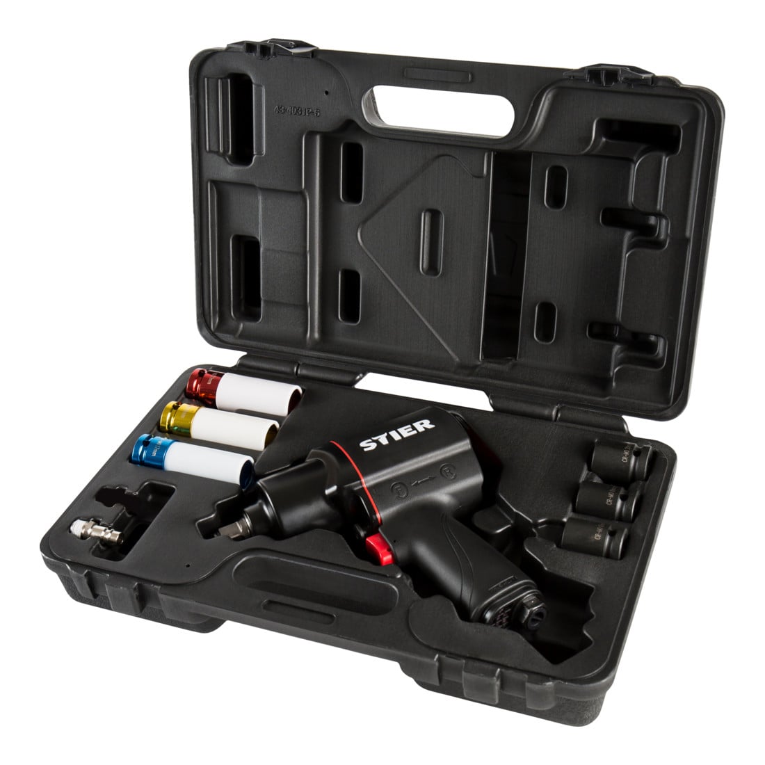 STIER Set Druckluft-Schlagschrauber 1/2" - 1750 Nm, 8-teilig