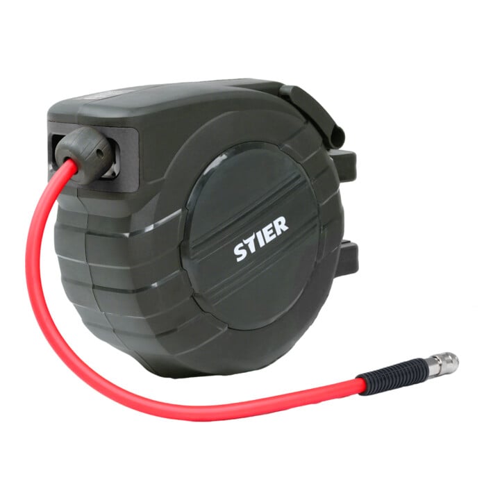 Set STIER Kompressor LKT 615-10-50 + Schlauchtrommel Druckluft WAJ-15