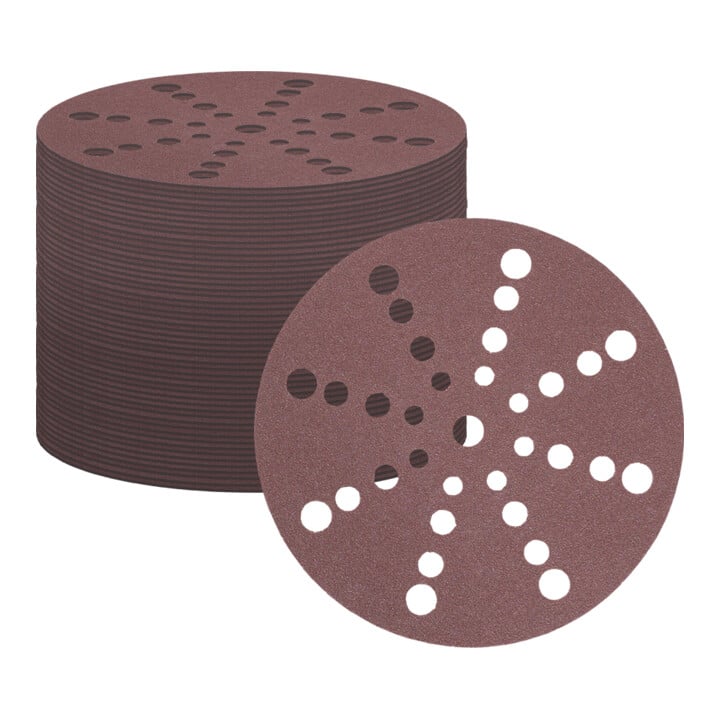 Set STIER Schleifscheiben Holz D150 / P120 / 16-Loch + Systainer-Tiefzieheinsatz Ø 150 mm