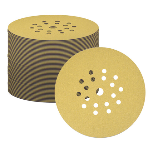 STIER Schleifscheiben Universal D225 / P40 / 18-Loch, 25 Stück