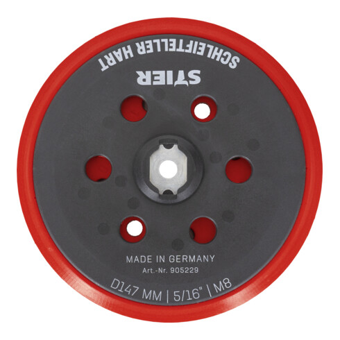 STIER Schleifteller Stützteller hart D147mm 5/16“ M8 für Exzenterschleifer