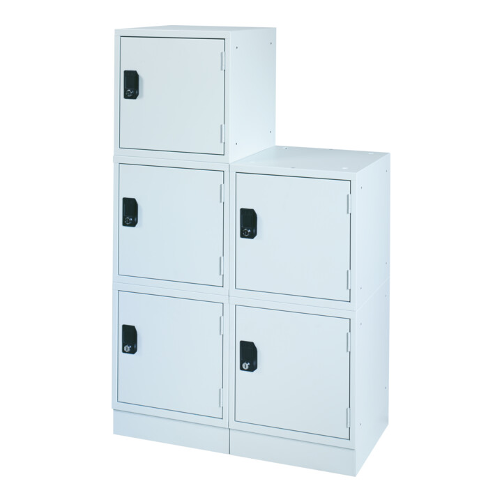 STIER Schließfachwürfel 305 x 305 x 305 mm lichtgrau stapelbar