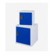 STIER Schließfachwürfel 450 x 450 x 450 mm lichtgrau enzianblau stapelbar