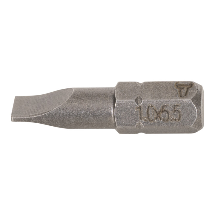 STIER Schlitz-Bit 5,5 x 1,0 mm, Form C 6,3, Länge 25 mm, 10er Pack