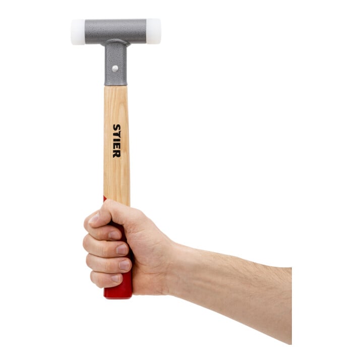 STIER Schonhammer mit Hickory-Stiel, UPE/Nylon (65D/70D), Ø 30 mm, rückschlagfrei