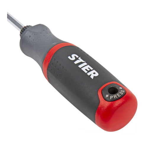 STIER Schraubendreher mit Bit-Magazin, 13-teilig