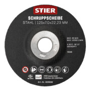 STIER Schruppscheibe 7,0 x 22,23 Form 27