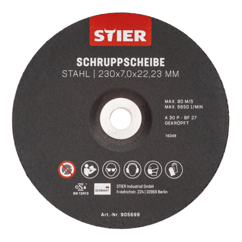 STIER Schruppscheibe 230 x 7,0 x 22,23 Form 27
