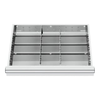 STIER Schubladeneinteilung Metalleinteilung BLH 100/125 mm Innenmaß 600x450 mm 12 Fächer 6 x TW 225