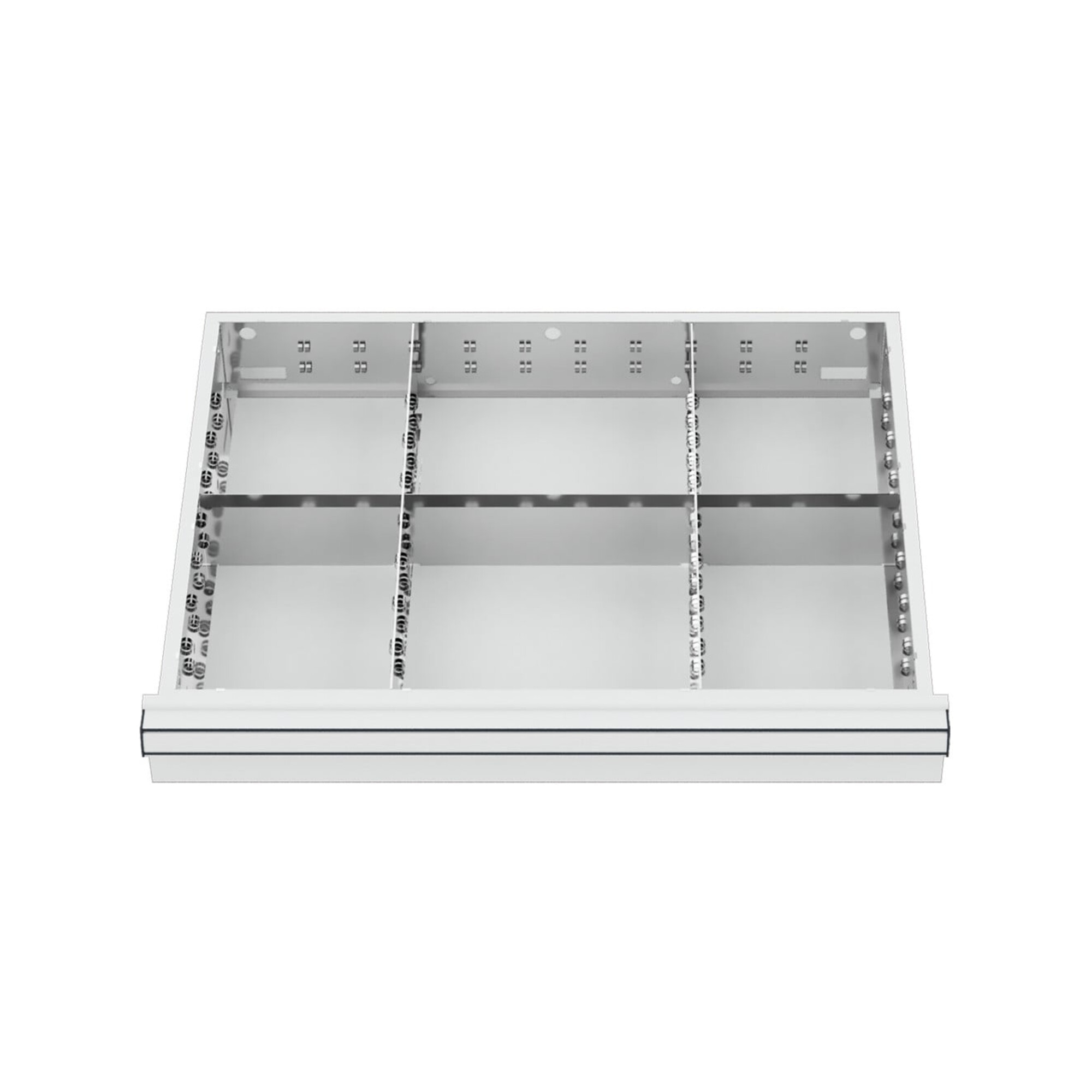 STIER Schubladeneinteilung Metalleinteilung BLH 100/125 mm Innenmaß 600x450 mm 6 Fächer