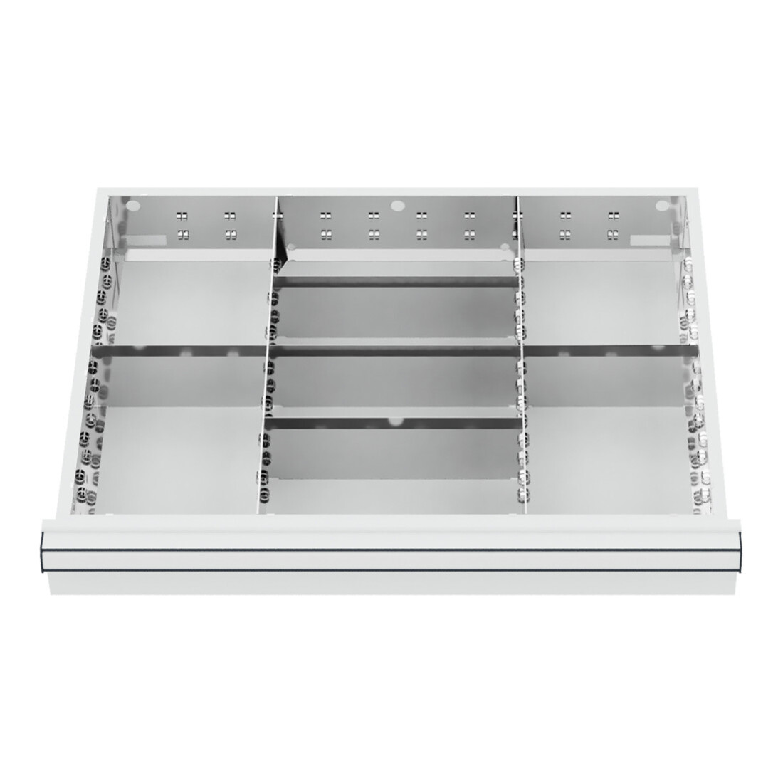 STIER Schubladeneinteilung Metalleinteilung BLH 100/125 mm Innenmaß 600x450 mm 8 Fächer