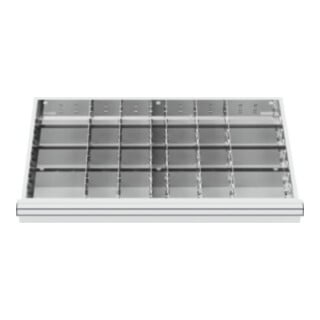 STIER Schubladeneinteilung Metalleinteilung BLH 100/125 mm Innenmaß 800x450 mm 28 Fächer